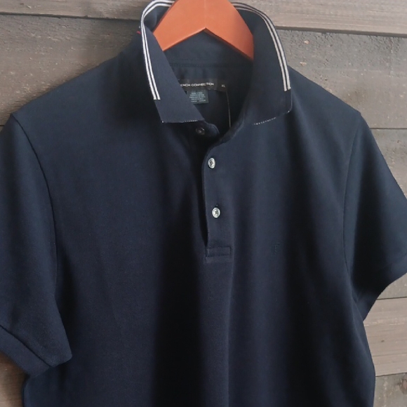 French Connection Dark Blue Polo Shirt - Picture 2 of 8